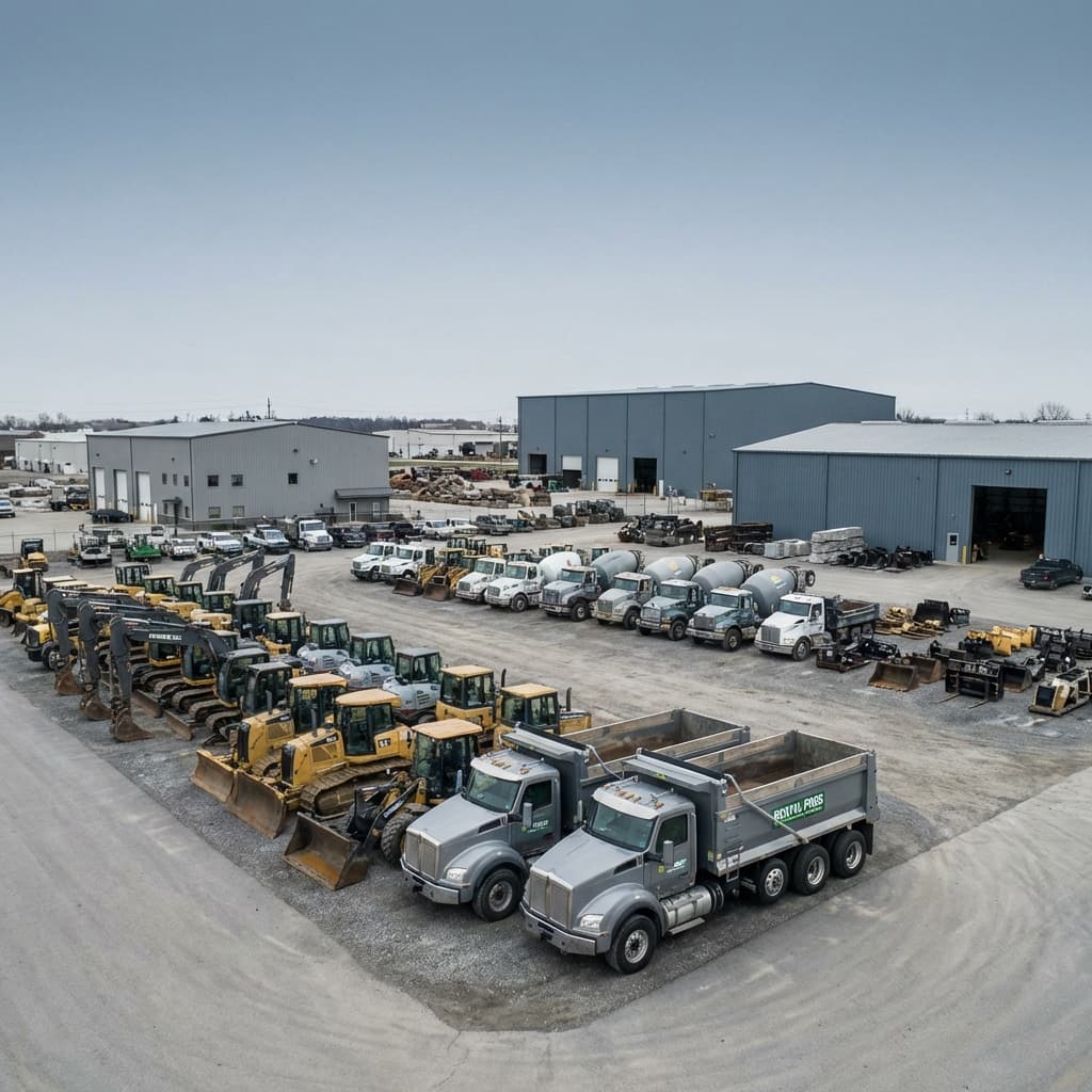 Construction equipment rental yard